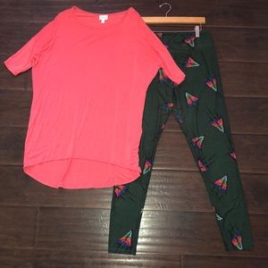 LulaRoe TC Leggings Tall & Curvy Paper Airplanes